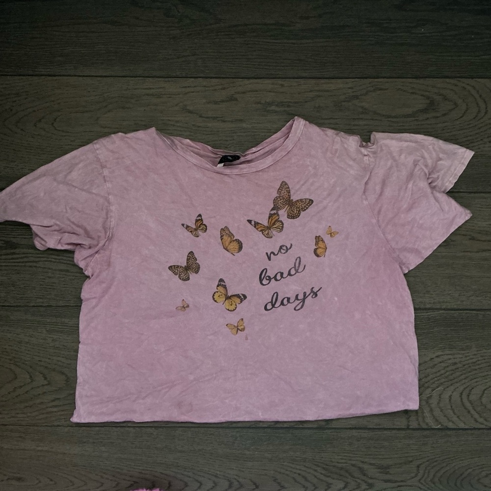 Pink Butterfly Graphic Tee